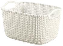 Groziņš, paredzēts uzglabāšanai Curver Knit, 8 l, balta krās., 30 x 22 x 17 cm