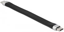 Vads Delock, USB Type C, 13.5 cm, melna krās.
