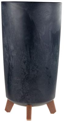 Gėlių vazonas, plastikinis, 19.5 cm x 19.5 cm, Ø 19.5 cm, pilka sp.