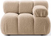 Modulinė sofa Micadoni Bellis Rolf 2, smėlio ruda sp., dešininė, 94 x 94 cm x 70 cm