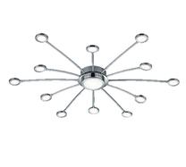 Valgusti lagi Trio Bodrum 673311306, LED, 3000 - 6500 °K, 12 x 5 W, valge v. / kroom v., 100 x 100 cm