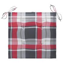 Kėdžių pagalvėlė VLX Garden Chair Cushions 314069, raudona sp./pilka sp., 50 cm x 50 cm, 4 vnt.