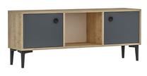 ТВ стол Kalune Design Parion, антрацитовый цв./дубовый цв., 120 см x 29.6 см x 48.2 см