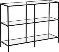 Konsolinis staliukas Vasagle, skaidri sp./juoda sp., 100 cm x 30 cm x 73 cm