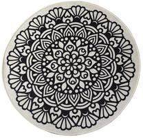 Paklājs iekštelpu Conceptum Hypnose Kozzy, balta krās./melna krās., 100 cm x 100 cm