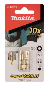 Набор битов для отверток Makita B-42210, PZ1, 30 мм, 1/4"