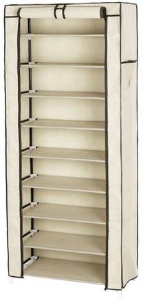 Batų dėžė Songmics, juoda/smėlio, 58 cm x 28 cm x 160 cm