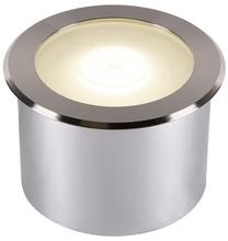 Įleidžiamas lauko šviestuvas SLV Dasar Flat 120, 7W, LED, IP67, nerūdijančiojo plieno sp., 12 cm x 8 cm
