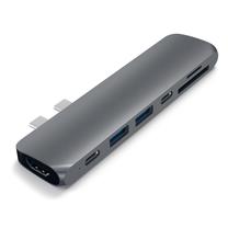 Dokstacija Satechi Slim Type-C PRO hub 4K, pelēka krās.