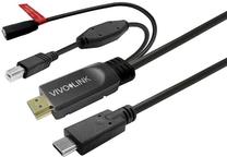 Кабель Vivolink PROUSBCHDMIUSBB7.5-CHARGE HDMI Male, USB-C Female/USB-C Male/USB-B Male, 7.5 м, черный цв.