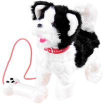 Interaktīva rotaļlieta Dog, 23 cm, balta krās./melna krās.