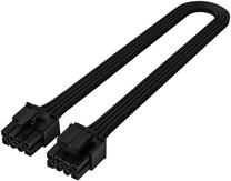 Kabelis SilverStone EPS / ATX 12V 8 pin to 4+4 pin, 67 g, melna krās.