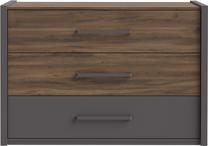 Komoda Forte DLCK215-M777, ruda sp./grafito sp., 83.5 cm x 52.7 cm x 119.4 cm