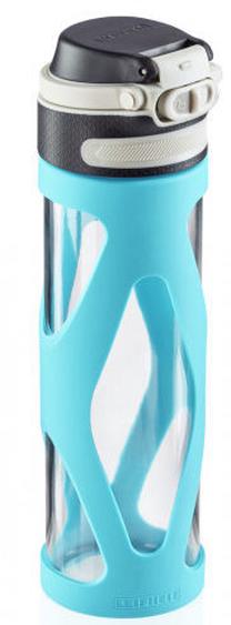 Ūdens pudele Leifheit, zila krās., stikls, 0.6 l