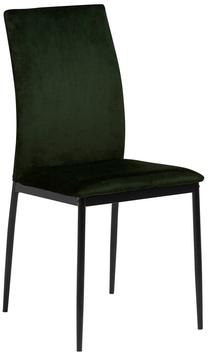 Valgomojo kėdė Demina, juoda sp./tamsiai žalia sp., 53 cm x 43.5 cm x 92 cm