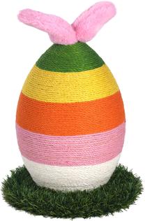 Kaķu skrāpējamais stabs Flamingo Egg, 30 cm x 30 cm x 52 cm, Daudzkrāsaina