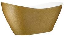 Vonia, laisvai pastatoma Besco Goya Glam Gold, 160 cm x 70 cm x 63 cm, ovalas, aukso sp./balta sp.