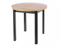 Stalas Adam, ruda sp./juoda sp., 80 cm x 80 cm x 76 cm