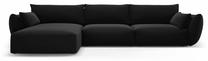 Kampinė sofa Cosmopolitan Design Matera, juoda sp., kairinė, 171 x 308 cm x 85 cm