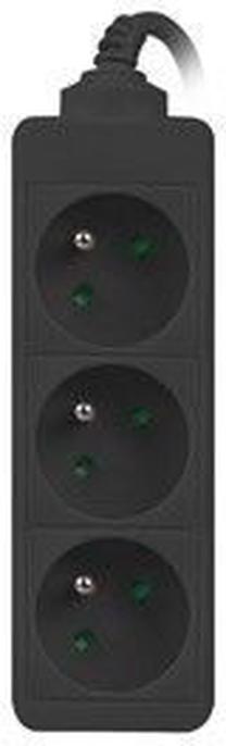 Удлинитель Lanberg PS0-03E-0300-BK, 3 м, 3 розетки, черный цв.