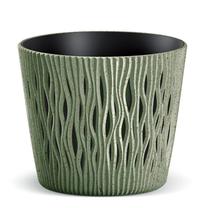 Gėlių vazonas Prosperplast Sandy DSR220W-2262W, plastikinis, Ø 22.5 cm, žalia sp.