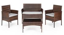 Āra mēbeļu komplekts ModernHome Garden Set, brūns krās., 4 sēdvietas