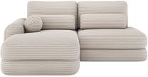 Kampinė sofa - lova Ripeli, balta sp., kairinė, 175 x 217 cm x 96 cm
