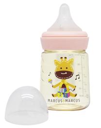 Bērnu pudele dzeršanai Marcus & Marcus PPSU Transition Feeding Bottle Lola, 180 ml, 0 mēn., oranža krās./rozā krās.