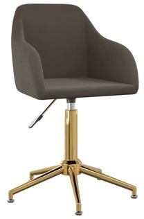 Darba krēsls VLX Swivel Velvet 330702, 51.5 x 53 x 77 - 89 cm, tumši pelēka krās.
