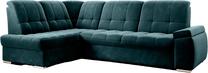 Kampinė sofa Sado Lukso 39, tamsiai žalia sp., kairinė, 192 x 272 cm x 95 cm