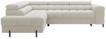 Kampinė sofa - lova Ferucce, smėlio sp., kairinė, 200 x 276 cm x 93 cm