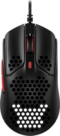 Vadu spēļu pele HyperX Pulsefire Haste, ar vadu pie usb / ps/2, melna krās./sarkana krās.