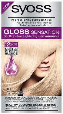 Matu krāsa Syoss Gloss Sensation, coconut blonde krās., Coconut Blonde 10-1, 115 ml