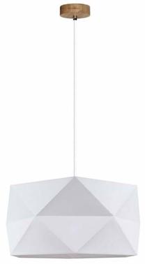 Valgusti rippuv Spot-Light Finja, E27, 1 x 60 W, valge v. / tamm v., 46.5 x 23.5 cm