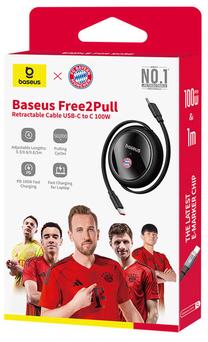 Vads Baseus Free2Pull P10364500113-Z2, 2 x USB Type C, melna krās., 100 W