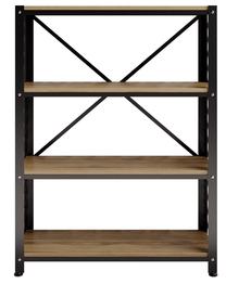 Pastatoma lentyna Kalune Design Shenna 541HDL1314, juoda sp./riešuto sp., 121.5 cm x 90.5 cm x 30.5 cm