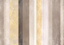 Fototapete Artgeist Striped Pattern - Abstract Background In Various Stripes With Gold Pattern, 315 cm x 450 cm