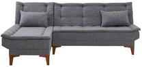Kampinė sofa Hanah Home Santo 867UNQ1928, tamsiai pilka sp., kairinė, 186 x 225 cm x 86 cm