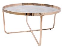 Žurnalinis staliukas Home4you Astor, aukso sp., 80 cm x 80 cm x 40 cm