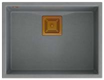 Virtuves izlietne Quadron David 50, granīts, 55 cm x 42 cm x 22.5 cm, sudraba krās./vara krās.