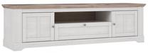 ТВ стол Forte Iloppa, дубовый цв./белый цв., 55 см x 204.7 см x 59.1 см