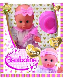 Lelle - jaundzimušais Bambolina bd1807, 33 cm, rozā krās.