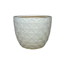 Puķu pods Domoletti IP17-1149_M, keramika, Ø 21 cm, balta krās.
