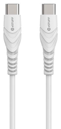 Kabelis Estuff USB-C - SB-C, 2 x USB-C, 100 cm, balta sp.
