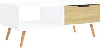 Kohvilaud VLX, tamm v./valge v., 100 cm x 49.5 cm x 43 cm