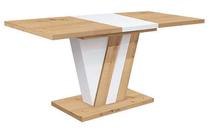 Stalas išskleidžiamas Zatar, ąžuolo sp./balta sp., 125 - 170 cm x 75 cm x 76 cm