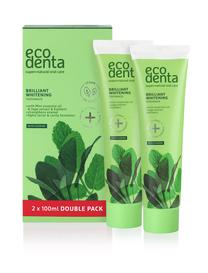 Dantų pastų rinkinys Ecodenta Brilliant Whitening, 200 ml