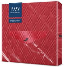 Popierinės servetėlės Paw Decor Collection Inspiration, 33 cm x 33 cm, raudona sp., 20 vnt.