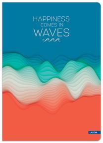 Sąsiuvinis Lastva Waves, linijomis, A5, 24 lapų, (spalva/dizainas parenkami atsitiktine tvarka)