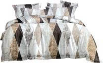 Patalynės užvalkalų komplektas PEB-748, pilka sp./ruda sp./smėlio sp., 70 x 80 cm, 160 x 200 cm